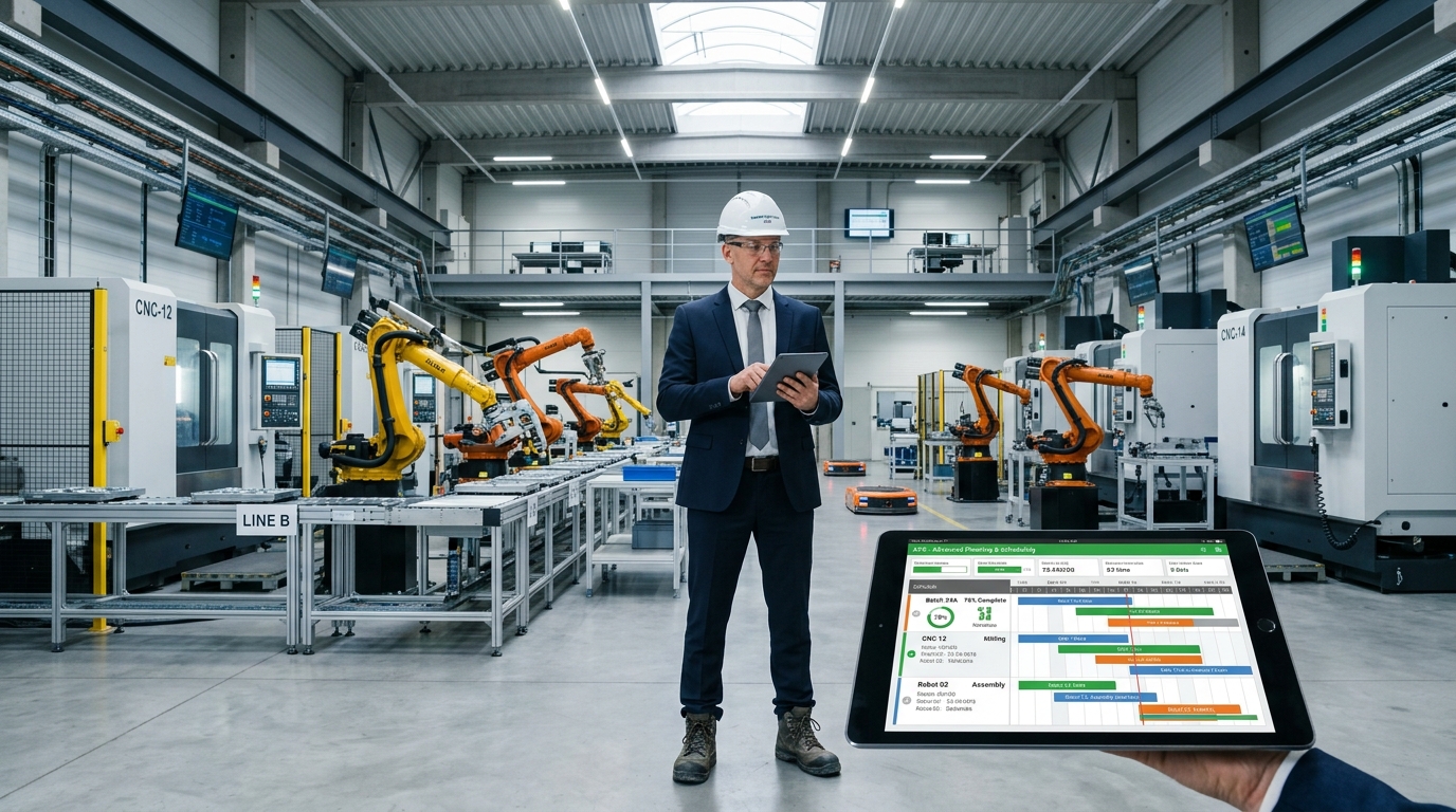 Biểu đồ Gantt Chart trực quan trong phân hệ APS