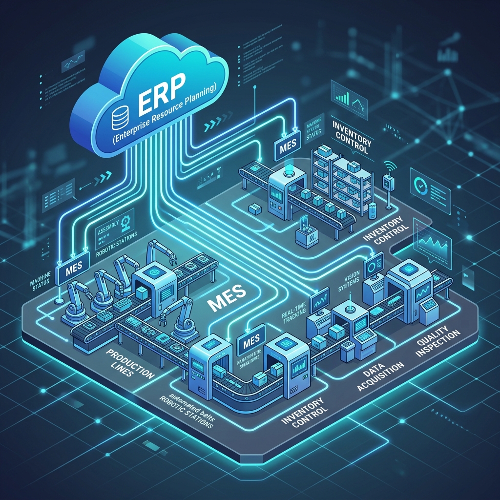 Sự kết nối giữa ERP và MES