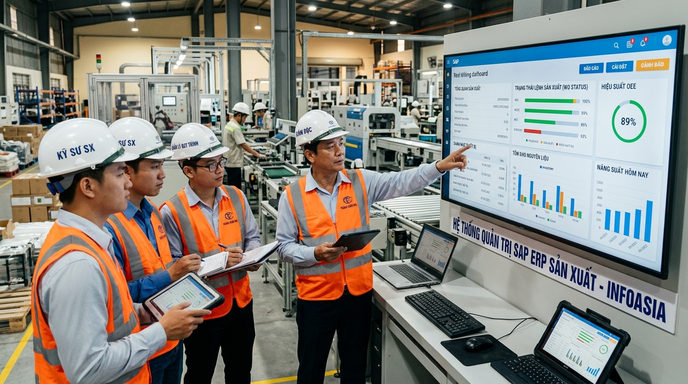 Hệ thống quản trị SAP ERP sản xuất thời gian thực cho nhà máy - Infoasia