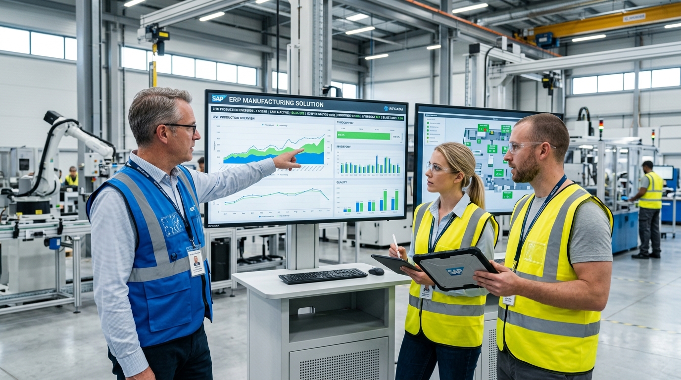 Real-time SAP ERP production dashboard for smart manufacturing plants - Infoasia